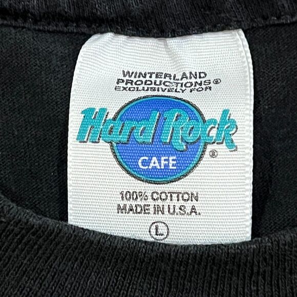 Vintage 1996 Hard Rock Cafe Hollywood Single Stitch T-Shirt Made in USA - Large - Picture 5 of 7